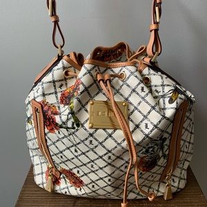 L.A.M.B. Marigold Broadgate Coated Leather Bag